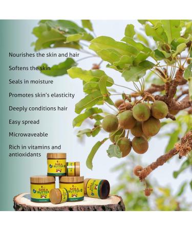 Organic Virgin Shea Butter with Tea Tree Essential Oil 250g for Body Hair Face Skin Firming Anti-Acne Dry Skin - Buy Online on GoSupps.com