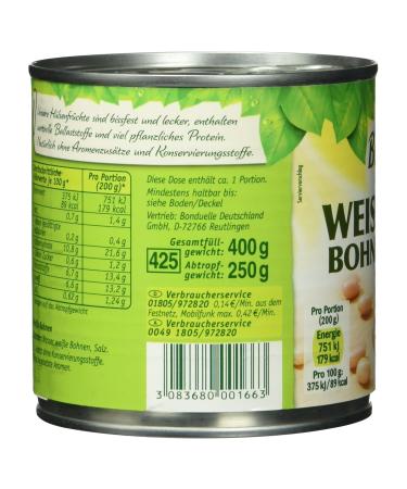 Bonduelle White Beans 400g - Premium Quality Drained Weight 250g - Perfect for International Shipping - Buy Online on GoSupps.com