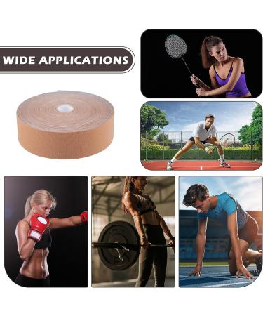 Waterproof Kinesiology Tape 105ft Roll - Pain Relief for Knees, Wrist, Elbow, Shoulder, Back - Elastic Athletic Tape for Support & Recovery - Beige (2 Inch) - Buy Online on GoSupps.com