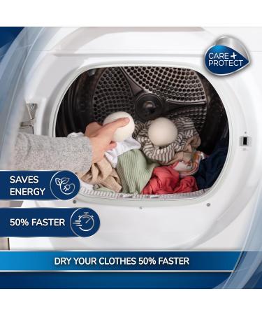 CARE + PROTECT Ecofriendly Wool Dryer Balls with Essential Oil 2 XL Pack + 10ml Oil 1000+ Loads Pure Organic Wool Fabric Softener Luxurious Softness with boosted fresh scent Save Drying Time - Buy Online on GoSupps.com