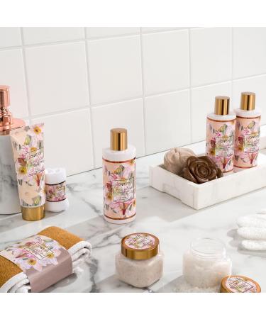 Birthday Spa Gift Basket for Women | 13pc Coconut Caramel Self Care Set - Bubble Bath Lotion Bath Bomb & More - Buy Online on GoSupps.com