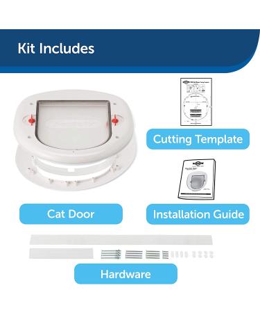 PetSafe Big Cat 4-Way Locking Interior/Exterior Cat Door - Tinted Flap for Large Cats - Weatherproof & Durable - Easy DIY Install - Buy Online on GoSupps.com