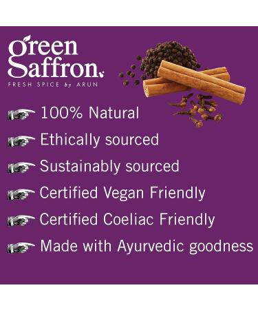 Green Saffron Indian Korma Curry Powder - Mild - 100% Natural Spices - Gluten Free - 3x25g Sachets - Buy Online on GoSupps.com