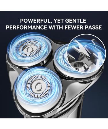 Electric Razor for Men - KENSEN Electric Shavers for Men Electric Razor Men's Rotary Electric Shavers Waterproof Wet and Dry Magnetic Floating Head Razor 3D Rechargeable Shavers for Men Shaving - Buy Online on GoSupps.com