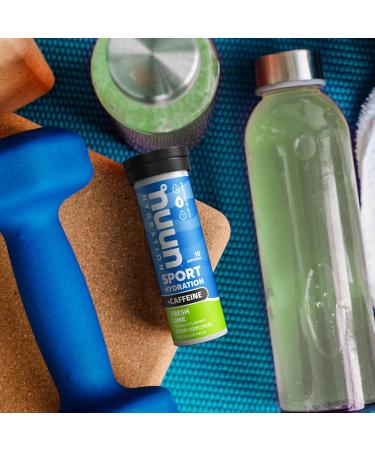 Nuun Sport + Caffeine Electrolyte Tablets - Fresh Lime 1 Tube (10 Servings) - Pack of 2 | International Shipping Available - Buy Online on GoSupps.com