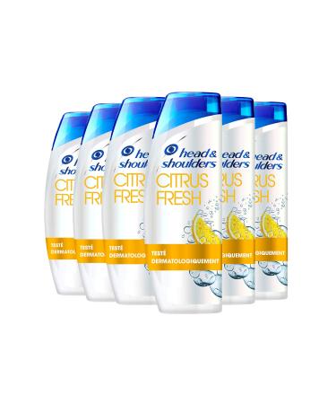 Head & Shoulders Citrus Fresh Anti-Dandruff Shampoo for Oily Hair with Citrus Scents, Pack of 6 x 250 ml