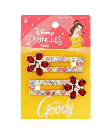 GOODY Hinge Jewel Clip - Disney Princess Belle - Slideproof Rhinestone Hair Accessory for All Hair Types - Buy Online on GoSupps.com