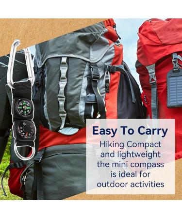 Herchr Keychain with Compass & Thermometer | Navigate with Precision | Ideal Carabiner Keychain for Travel & Adventure - Buy Online on GoSupps.com