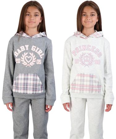 Star Ride Sweet Butterfly Girls 4-Piece Fleece Active Set - Oatmeal-Heather, Size 14-16 - Buy Online on GoSupps.com