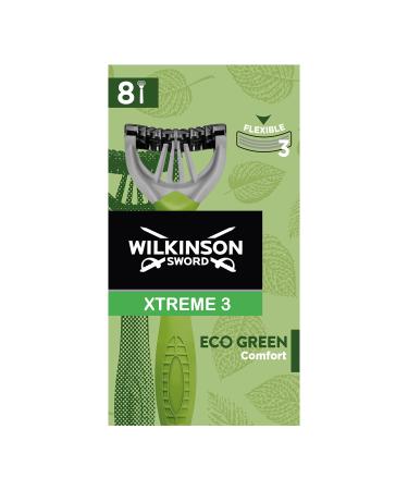 Wilkinson Xtreme 3 Eco-Green Razor 8 pieces Green 8 pieces (1 pack)
