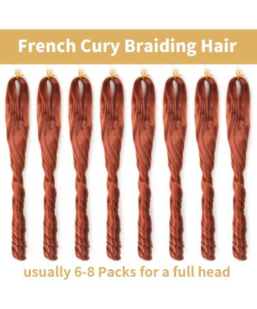 Ainimiu French Curly Braiding Hair 22 Inch 8 Packs - Pre Stretched Bouncy Braiding Hair- Loose Wavy Braiding Hair Synthetic Hair Extensions for Black Women 1 count (Pack of 8) 350# - Buy Online on GoSupps.com