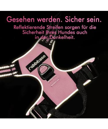 Rabbitgoo Medium Dog Harness - Anti-Pull Adjustable & Breathable Design for Large Dogs - Safe Control with Reflective Stripes - Pink XL (1 Pack) - Buy Online on GoSupps.com