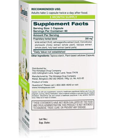 Himalaya Hello Joy Mood Support - Ashwagandha 60 Veg Capsules for Relaxation & Wellness - Buy Online on GoSupps.com