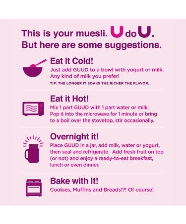 GUUD Brain Fuel Antioxidant Blend Muesli Cereal 12oz - Pack of 6 | Gluten-Free, Vegan, Non-GMO | Oats, Walnuts, Berries, Cacao Nibs - Buy Online on GoSupps.com