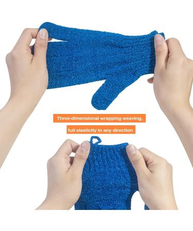 Exfoliating Bath Gloves for Shower Spa Massage - Dead Skin Exfoliation (1 Pair) - Buy Online on GoSupps.com