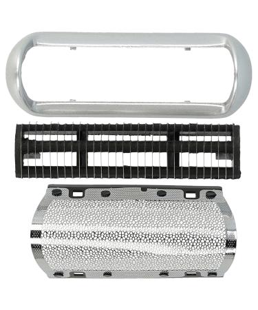 vhbw combo pack shaving part compatible with Braun MobileShave M-60g (type 5607) electric shaver foil + knife block black/silver