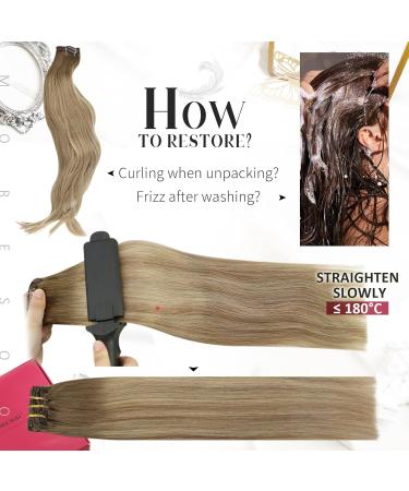 Moresoo Clip-In Extensions - Real Remy Hair Light Brown & Gold Blonde Balayage (7 PCs 120g 45cm) | Smooth Thick Human Hair - Buy Online on GoSupps.com