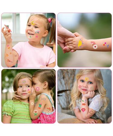 VERSRH 70s Temporary Tattoos - 8pcs Groovy Designs for Kids Party Favor | Waterproof Body Stickers for Retro Hippie Theme Birthday Party - Buy Online on GoSupps.com