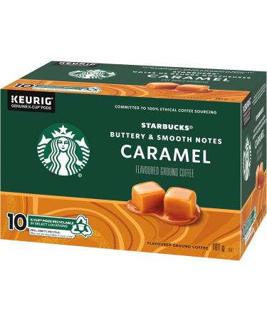 Starbucks Caramel K-Cups Single Serve Keurig Compatible Caramel Flavoured Coffee Pods for Keurig Brewers - 60 Capsules Caramel 10 count (Pack of 6) - Buy Online on GoSupps.com