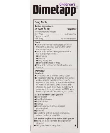 Children's Dimetapp Cold & Allergy Syrup - Grape Flavor - Antihistamine - Alcohol-Free - Buy Online on GoSupps.com