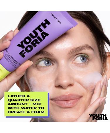 Buy Youthforia Night Off Face Wash - Gentle Vegan Cleanser for Soft Clear Skin & Effective Makeup Removal - Buy Online on GoSupps.com
