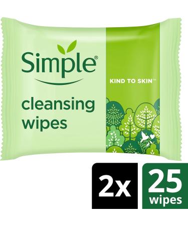 Simple Cleansing Face Wipes Biodegradable 50pc - Buy Online on GoSupps.com