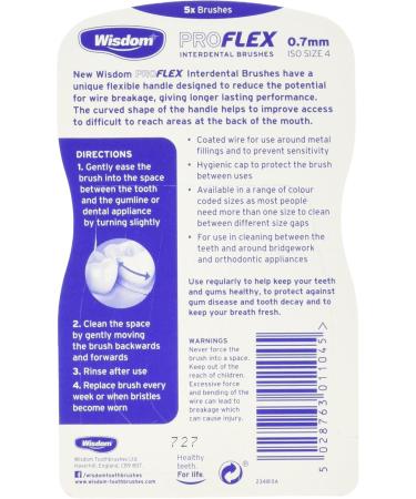 Buy Wisdom Proflex Interdental Brushes 0.70 mm - Yellow 20-Count Pack of 4 | International Shipping Available - Buy Online on GoSupps.com