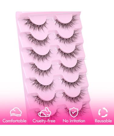 3D Wispy False Eyelashes - Natural Look, Soft Curly Lash Strips - Pack of 7 Pairs - Buy Online on GoSupps.com