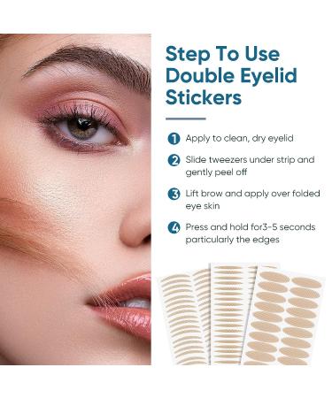 Invisible Eyelid Tape | 480Pcs Eyelid Lifter Strips for Instant Double Eyelid Lift | Ideal for Hooded, Droopy, Uneven, and Mono-Eyelids - Buy Online on GoSupps.com