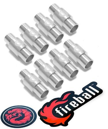 Fireball Dragon 6mm Bearing Spacer Set for 608 Bearings - Use 8mm Bearings on 6mm axles- Inline Skate Shaft for Inline Rollerblade & Roller Skates - 8-Pack Aluminum Speed Spacer Inline Skate Axle kit