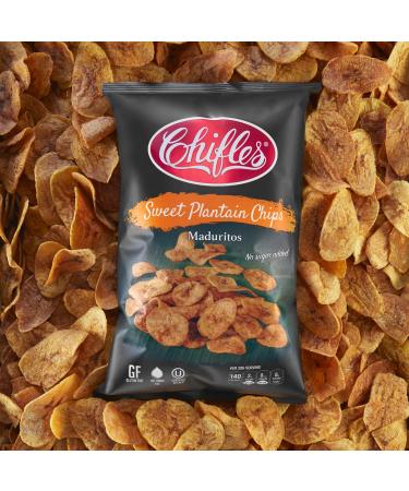 Chifles Sweet Plantain Chips (6-Pack) - No Added Sugar - Wholesome & Crunchy Snack - 30-40% Less Fat - Gluten-Free, Nut-Free, Vegan, Kosher - 5oz Bags (Pack of 6) - Buy Online on GoSupps.com