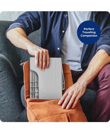 Squatty Potty Porta Traveler Foldable Toilet Stool - 7 Height - Gray | Compact & Portable Solution for Travel - Buy Online on GoSupps.com