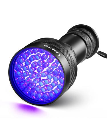 LE UV Flashlight Black Light, 51 LED UV Light Handheld Blacklight, 395nm Detector for Pet Urine, Stains, Bed Bug and Scorpions, Battery Not Included