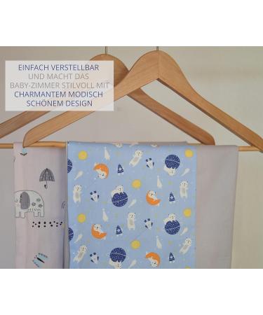 Buy Bear in Space Blue Changing Mat Cover 75x85 cm Removable 100% Cotton for Easy Cleaning | International Shipping Available - Buy Online on GoSupps.com
