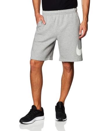 Nike Men's Sportswear Club Short Basketball Graphic Dark Grey Heather/White/White Large