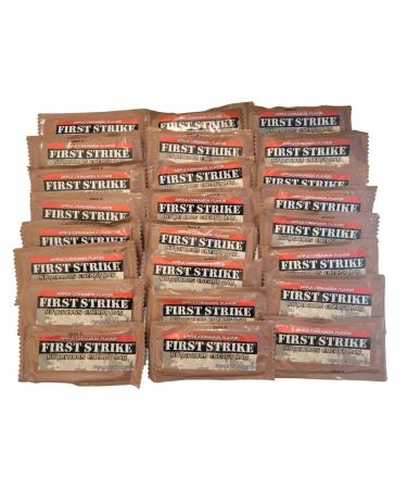 First Strike Energy Bar Full Size 2.3oz - Authentic Long-Life USGI MRE Ration Nutrition Bars. Many Flavors and Packs to choose from Recent Production dates (24 Apple-Cinnamon)