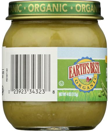 Earth's Best Organic Peas Baby Food 4oz - Ideal for 6 Months+ | Healthy Infant Nutrition - Buy Online on GoSupps.com