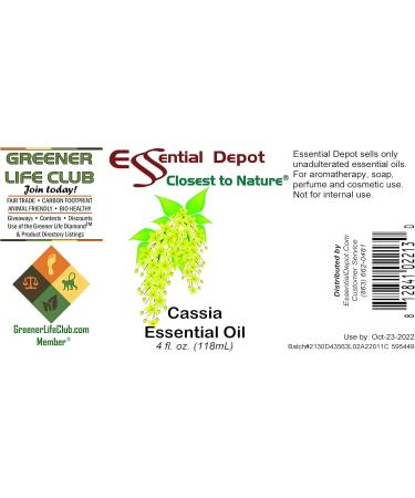 Cassia Essential Oil 4 oz - GC/MS Tested - Premium Quality in Amber Glass Bottle - International Shipping Available - Buy Online on GoSupps.com