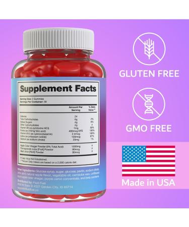 Keto ACV Gummies for Weight Loss - Vegan Non-GMO Gluten-Free 1000mg 60 PCS - Made in USA - Buy Online on GoSupps.com