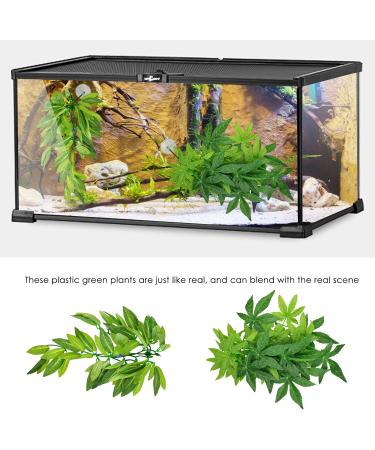 ERKOON Artificial Plastic Plant 3 Pieces Set Reptile Habitat and Aquarium Fish Terrarium Decor - Buy Online on GoSupps.com