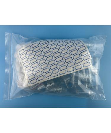 Gzcaiyun 50 Pcs Portable 20ml Plump Plastic Bottles with Screw Caps & Stickers for Cosmetics Travel & Camping - Buy Online on GoSupps.com