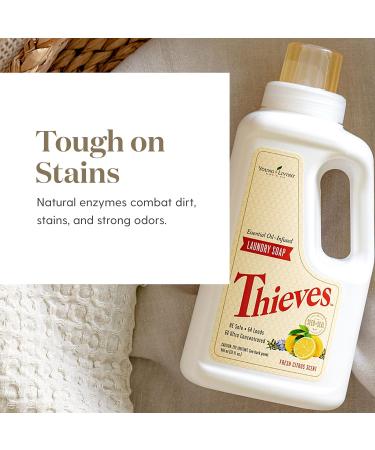 Young Living Thieves Ultra Concentrated Laundry Soap | 32 fl oz | Plant-Based Laundry Detergent & Cleaning Supplies for Eco-Friendly Cleaning - Buy Online on GoSupps.com