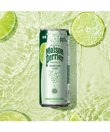 Maison Perrier Forever Lime Sparkling Water Beverage Natural Lime Flavour No Calories No Sweeteners No Sodium Sourced & Bottled In France 24 Cans - Buy Online on GoSupps.com