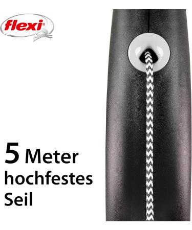 FLEXI Black Design Lead & Strap 5m 12kg | Premium Pet Accessories for International Shipping - Buy Online on GoSupps.com