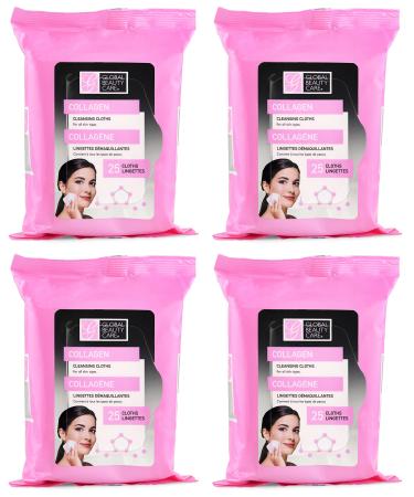 Retinol and Collagen Anti-aging Makeup Cleansing Wipes  4-pk (100 Wipes) (Collagen) - Buy Online on GoSupps.com