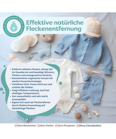 Buy Organic Detergent - Ecocert Certified Eco-Friendly Perfume-Free Vegan & Hypoallergenic for Baby Clothing - 30 Loads - Buy Online on GoSupps.com