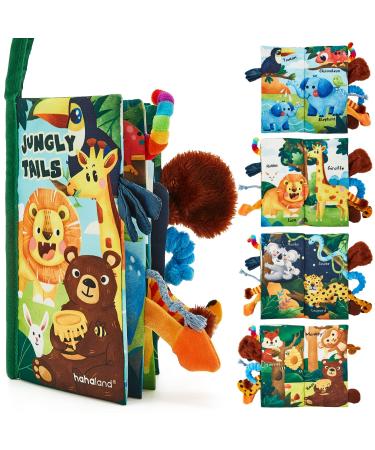 Baby Books 0-6 Months Infant Tummy Time Toys High Contrast Sensory Baby Toys 6 to 12 Months Touch Feel Book Gift Christmas Stocking Stuffers for Boys Girls 0-3 Months Book Early Learning Stroller Toy