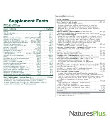 NaturesPlus Ultra Source of Life Multivitamin - 180 Tablets - Supports Immune Health Energy & Overall Well-Being - with Lutein & Vitamin D3 - Vegetarian & Gluten Free - 60 Servings - Buy Online on GoSupps.com