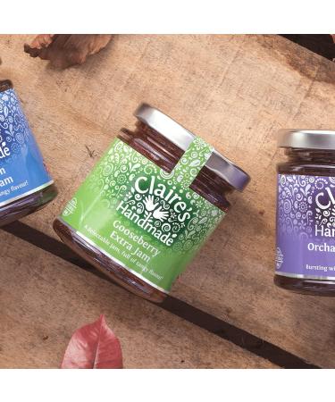 Claire's Handmade | Gooseberry Extra Jam | Breakfast Treat | Great Taste | Tangy Flavour | Gluten Free | GMO Free | Suitable for Vegetarians & Vegans | 227g Jar (Pack of 2) - Buy Online on GoSupps.com