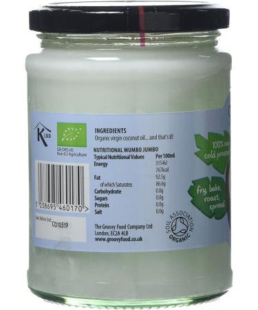 The Groovy Food Company Organic Virgin Coconut Oil 500ml - Buy Online on GoSupps.com